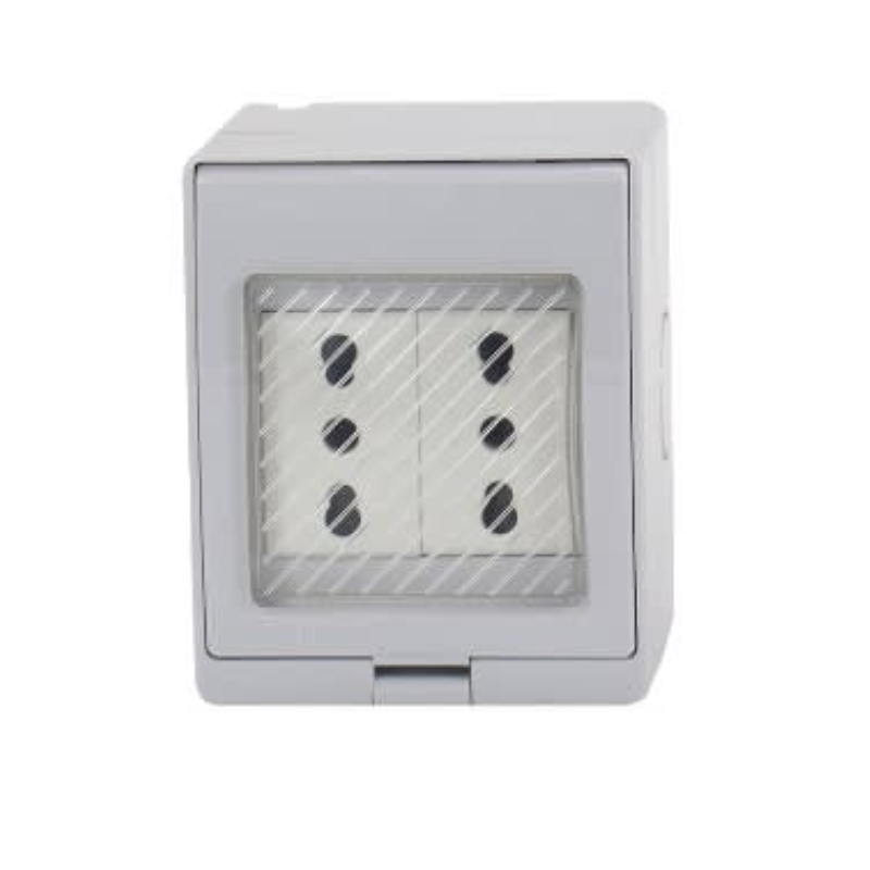 CAJA WATERPROOF DOBLE ENCHUFE 10/16A IP55