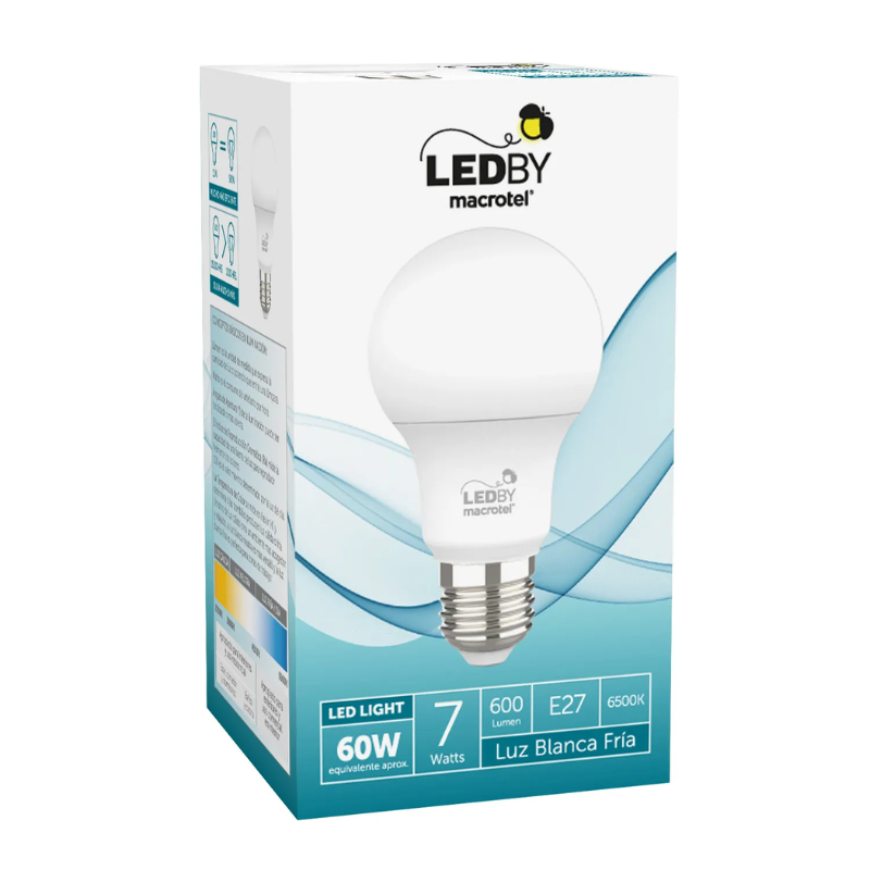 AMPOLLETA LED A60 7W LUZ FRIA - Imagen 2