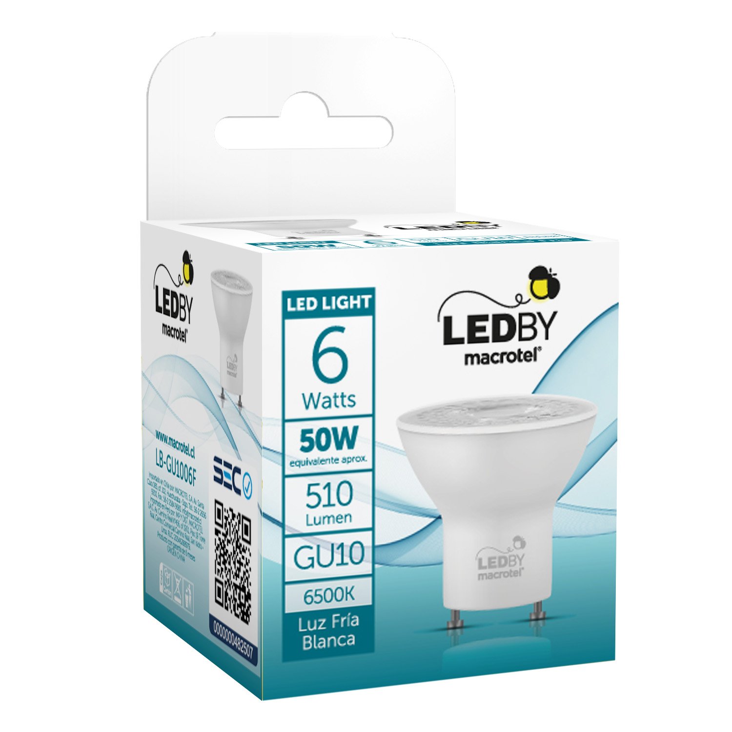 AMPOLLETA LED GU10 6W LUZ FRIA - Imagen 3