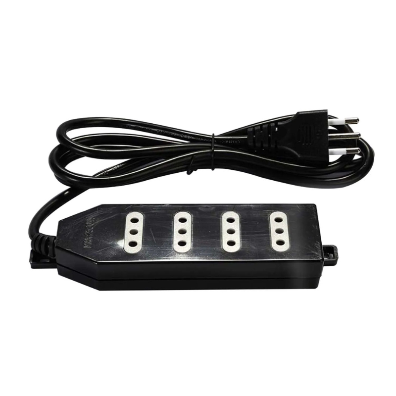 Alargador Zapatilla 4 Posiciones 3 Metros Negro