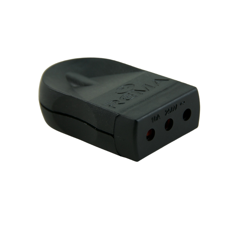 Hembra Volante Negro 10A 250V C/Alv