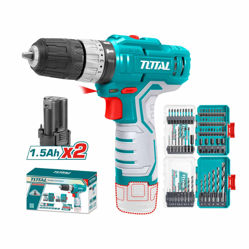 Taladro Inalámbrico de Impacto 12V 10MM 20NM Total